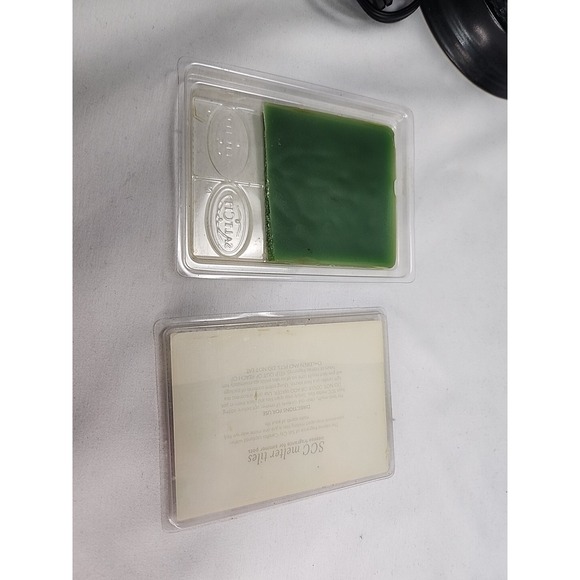 PartyLite Silver/Black Glass Swirl Wax Warmer Scent Glow Scentglow Electric - Picture 16 of 16